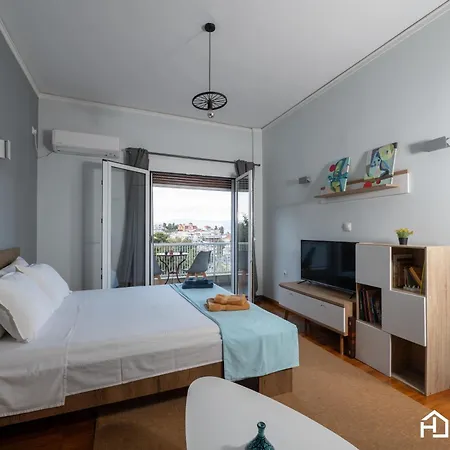 30M² Cosy Studio With Panoramic Sea View Chalkida Exterior photo